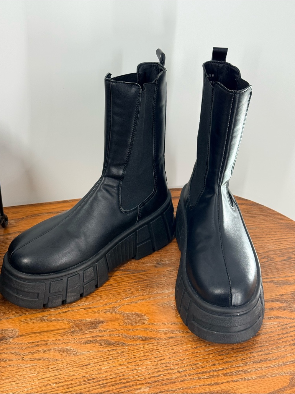 ASOS Black Platform Chelsea Combat Boots